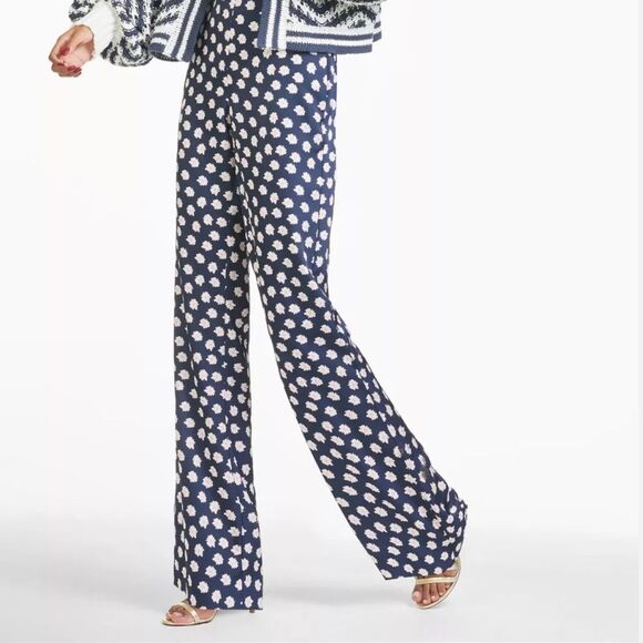 Sachin + Babi Lana Pant Navy/Pink Patterned Pants NWT size 8 $350 - Picture 5 of 6